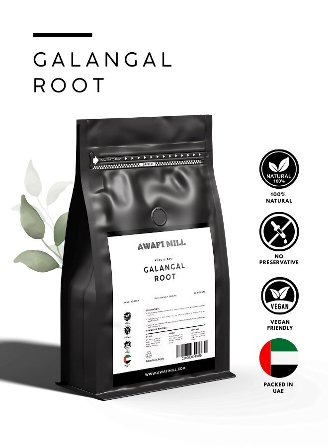 AWAFI MILL Galangal Root (Alpinia galanga/officinarum) – Dried Whole/Slices/Powder | Hot Citrus-Pine, Peppery Ginger-Like Aroma | For Curries, Pastes, Broths, Pickles and Teas - 500 g | 17.6 Oz - Image 2